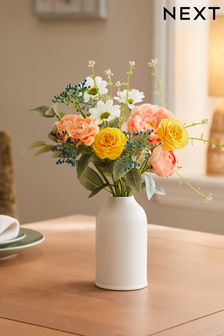 Multi Artificial Spring Floral In Ceramic Vase (N40984) | €24