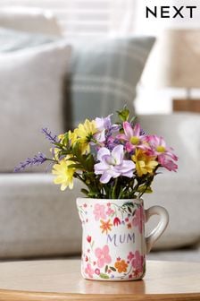 Flores artificiales en jarra Mum (N41012) | 14 €