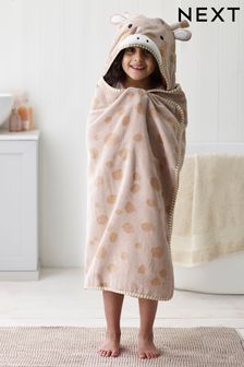 Giraffe Natural Children's Cotton Hooded Towel