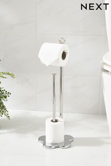 Silver Daisy Bee Toilet Roll Holder And Store (N41105) | CA$89