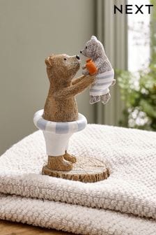 Natural Bertie Bear and Little Bear Ornament (N41155) | $26