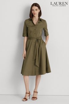 Zielony - Sukienka koszulowa Lauren Ralph Lauren z domieszką bawełny Blend (N41208) | 722 zł