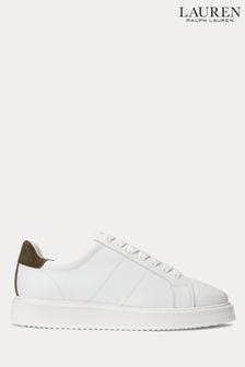 Lauren Ralph Lauren Angeline IV Leather Suede White/Green Sneakers (N41212) | 182 €