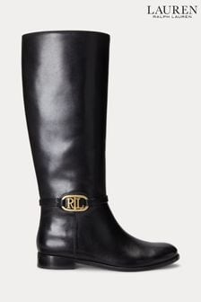 Lauren Ralph Lauren Bridgette Burnished Leather Tall Boots (N41231) | €210