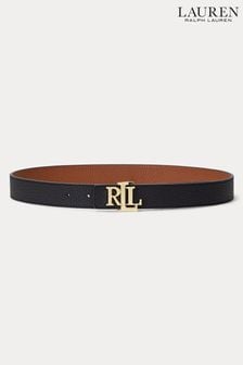 Lauren Ralph Lauren Logo Reversible Leather Black Belt (N41238) | €140