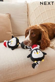 Christmas Penguin Rope and Ball Pet Toy (N41621) | €16