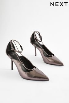 Pewter Silver Forever Comfort® Point Toe Heel Shoes (N41708) | €22