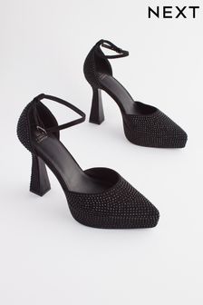 Black Forever Comfort® Point Toe Platform High Heel Shoes (N41709) | 53 €