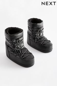 Black Fashion Padded Boots (N41752) | 141 SAR