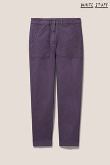 Pantalon chino White Stuff violet Twister teint à motif thé (N41774) | €37