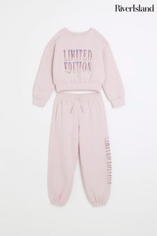 River Island Pink Girls Limited Edition Sequin Set (N41810) | €18.50