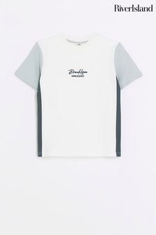 River Island Jungen-T-Shirt in Blockfarben, Weiß (N41826) | 19 € - 25 €