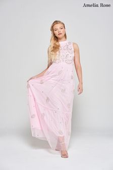 Amelia Rose Pink Embellished Dress (N42159) | €79