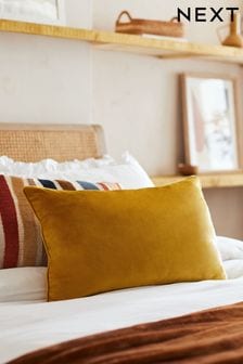 Ochre Yellow 40 x 59cm Matte Velvet Cushion (N42186) | ₪ 36