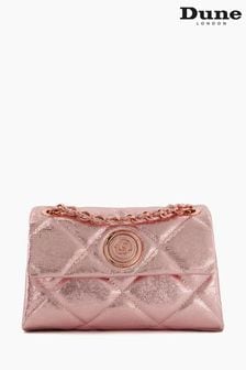 Розовый - Черная кожаная стеганая сумка Dune London Duchess (маленькая) (N42360) | €165