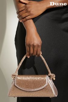 Dune London Gold Brynleys Embellished Top Handle Bag (N42366) | $175