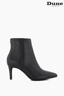 Dune London Black Chrome Obsessive 2 Mid Heel Ankle Boots (N42446) | kr1,558