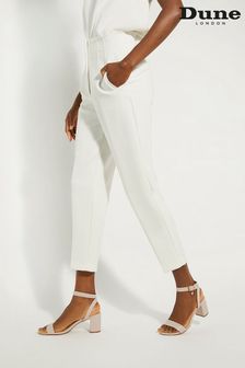 Dune London Cream Memee Mid Block Heel Sandals (N42457) | €117