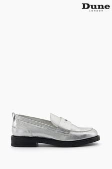 Dune London Silver Geeno Classic Penny Loafers (N42476) | SGD 184
