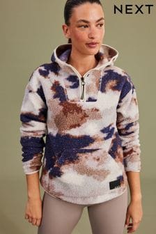 Alb neutru - Bluză de fleece cu fermoar scurt din fleece și blană sintetică model borg Outdoor Next Elements Hanorac (N42502) | 215 LEI