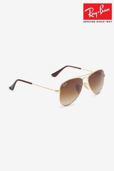 Ray-Ban Kids Gold Aviator Sunglasses (N42527) | €90
