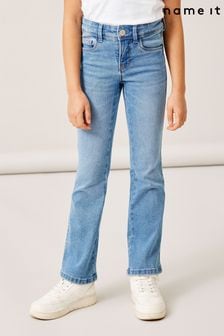 Name It Blue Girls Flare Jeans With Adjustable Waist (N42535) | Kč1,030