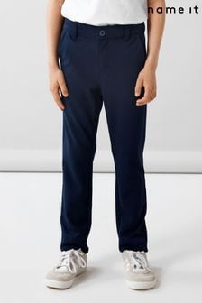 Bleumarin - Pantaloni chino elastici confortabili pentru băieți Name It (N42536) | 143 LEI