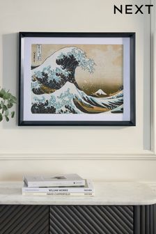 אמנות קיר עם הדפס ממוסגר דגם Hokusai Great Wave Off Kanagawa (N42583) | ‏124 ‏₪