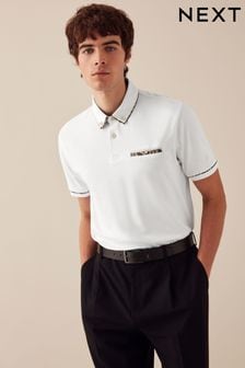 White/Gold Smart Collar Polo Shirt (N42706) | ₪ 103