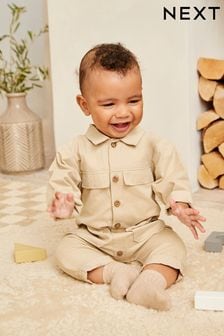 Stone Natural Utility Baby Jumpsuit (N42729) | €12 - €13