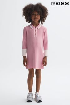 Reiss Pink Sammy Junior Knitted Polo Dress (N43004) | $134