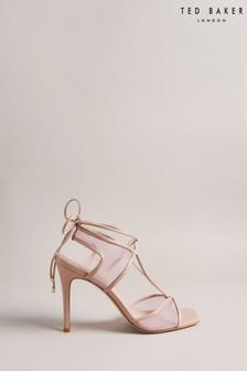 Ted Baker Pink Junera Mesh Tie Strap Sandals (N43064) | €82