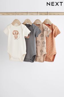 Нейтральный - Набор из 4 боди для малышей с короткими рукавами (N43130) | €20 - €23