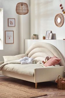 Casual Bouclé Natural Ivory Rainbow Kids Upholstered Daybed Frame (N43293) | €900