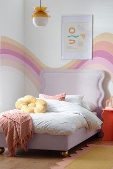 Opulent Velvet Lilac Wiggle Kids Upholstered Bed Frame (N43298) | €550