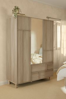 Mid Natural Finsbury Triple, 2 Drawers Wardrobe (N43309) | €900