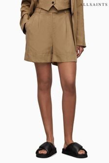 AllSaints Brown Derilyn Shorts (N43339) | LEI 770
