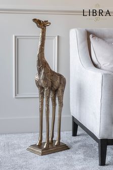 Libra Gold Giant Giraffe Gold Sculpture Head Forward (N43393) | $492