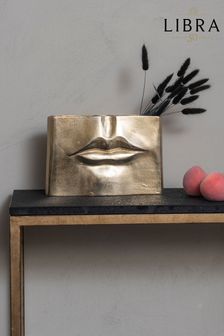 Libra Interiors Gold Maximalist Lip Vase (N43413) | 153 €