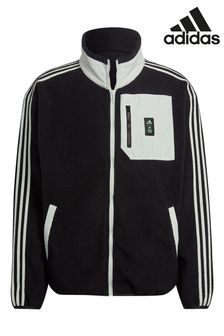 adidas Black Real Madrid Lifestyler Fleece Jacket (N43783) | kr909