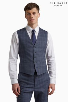 Ted Baker Tailoring Blue Airforce Check Slim Waistcoat (N43844) | 148 €