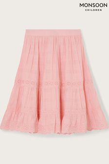 Monsoon Pink Boutique Netta Lace Insert Gypsy Skirt (N43865) | €23 - €26