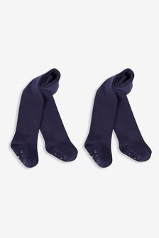 Mornarsko modra - Komplet 2 hlačnih nogavic z visoko bombažem Jojo Maman Bébé (N43942) | €17