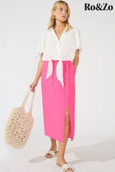 Ro&Zo Pink Shirred Waist Skirt (N44099) | €34