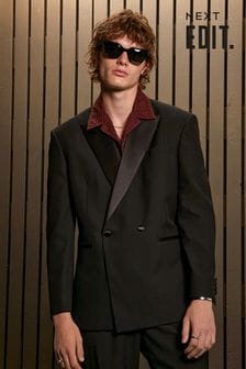 Black EDIT Oversized Suit Jacket (N44167) | SGD 131