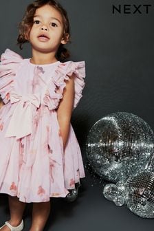 Pink Mesh Party Dress (3mths-7yrs) (N44249) | 23 € - 27 €