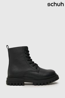 Czarny - Schuh Caring Lace-up Boots (N44330) | 215 zł