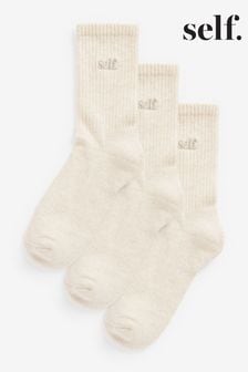 Oat Self. Cushion Sole Lounge Ankle Socks 3 Pack (N44383) | BGN 29