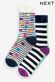 Rainbow Spots Thermal Wash Ankle Socks 2 Pack (N44385) | AED24