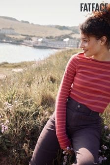 FatFace Pink Organic Cotton Breton T-Shirt (N44425) | $41